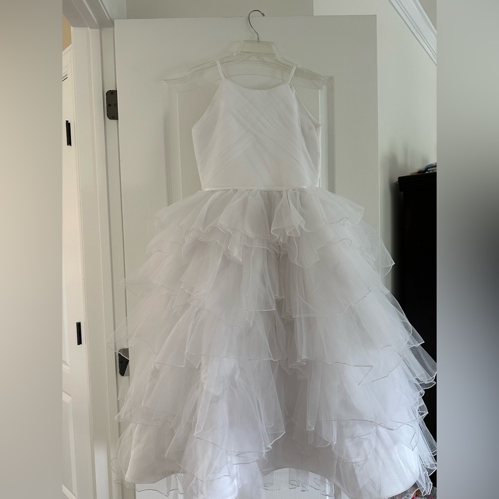 Joan Calabrese Girls White Formal Dress